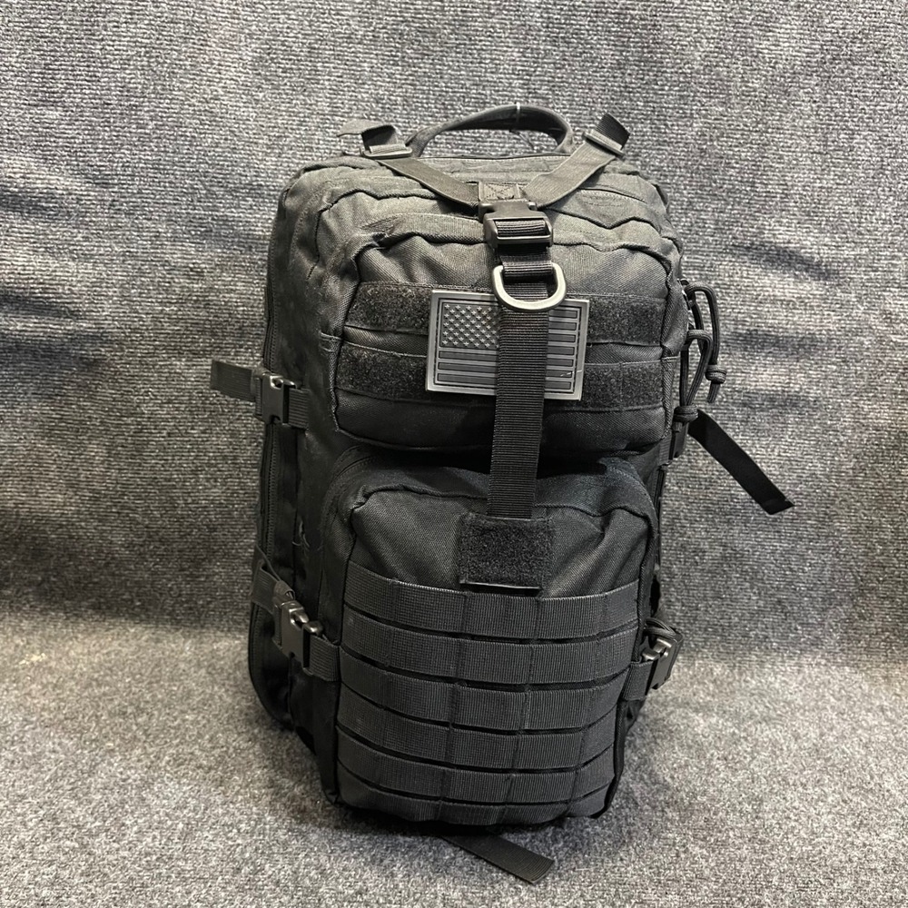 Tactical Series Mens OS Black Backpack MOLLE Military Style 4-Pocket Rugged